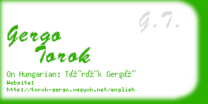 gergo torok business card