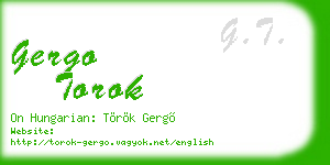 gergo torok business card
